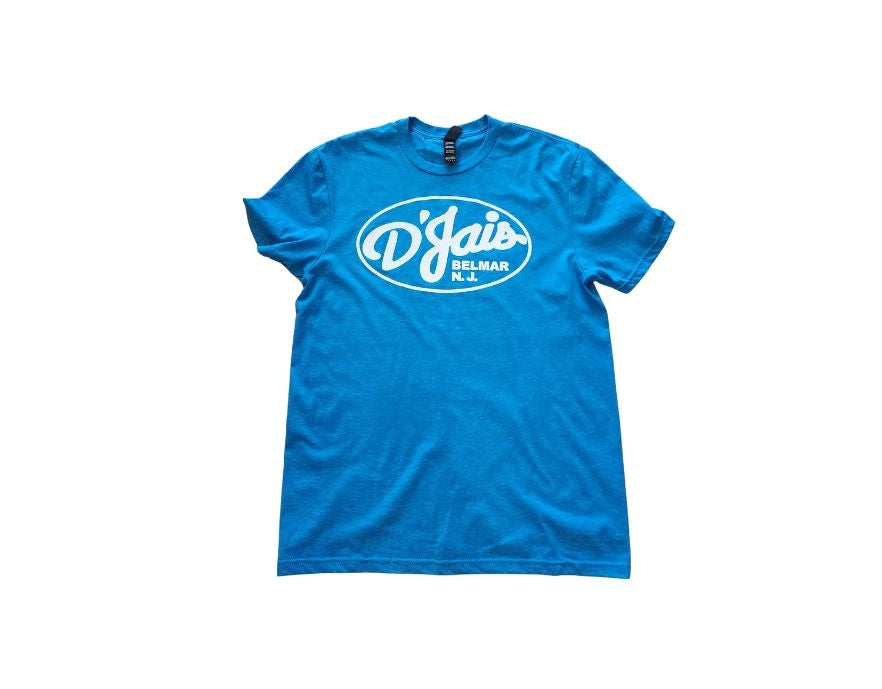 D'Jais Turquoise T-Shirt with White Logo