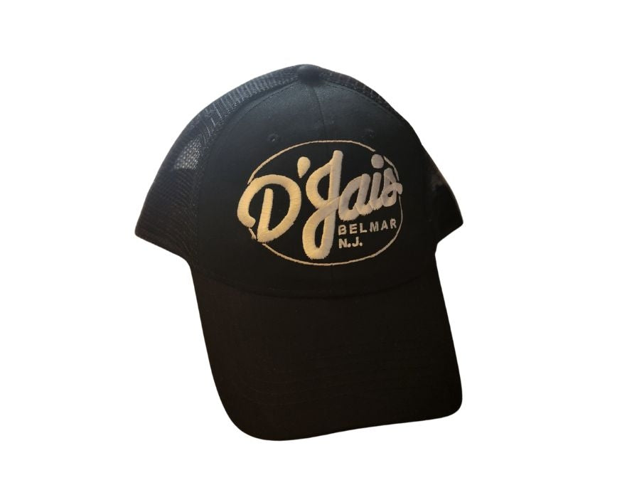 D'Jais Black Trucker Hat