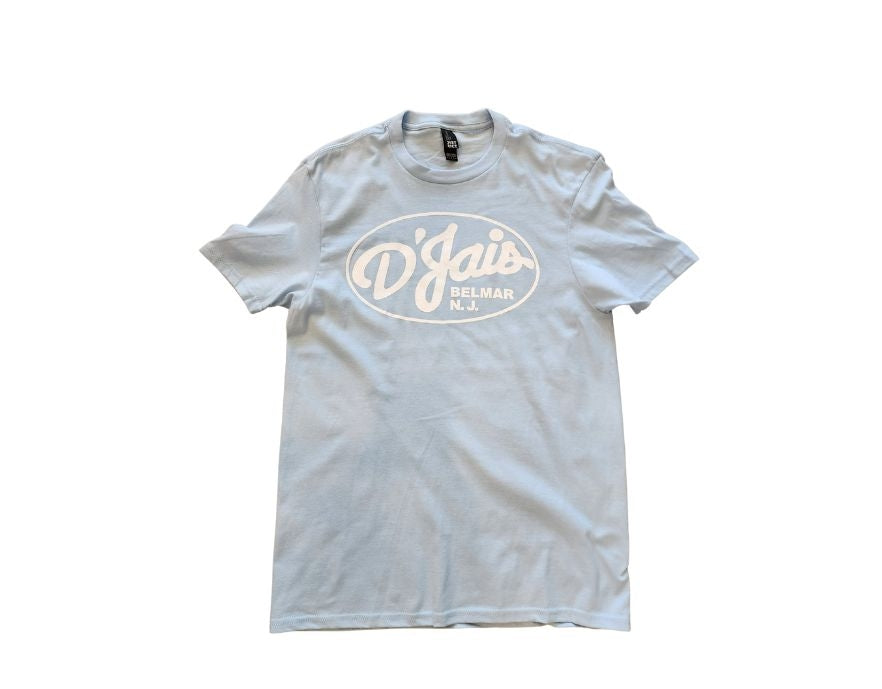 D'Jais Ice Blue T-Shirt with White Logo